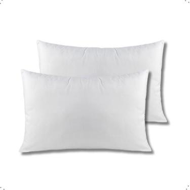 Imagem de 2 Dois Travesseiro Toque Pluma de Ganso 50x70 Firme Nao Deforma Macio 