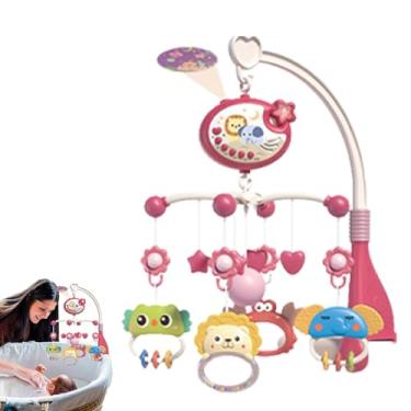 Imagem de Móbile de bebê para berço,Móvel de berço de bebê | Sino para cama de criança | Brinquedos móveis de carrinho, berço de controle remoto móvel para berço, brinquedos de berço de projeção para criança