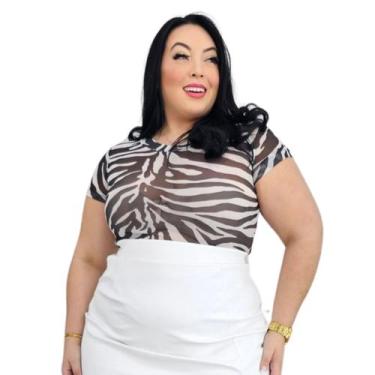 Imagem de Bori Bodi Tule Transparente Plus Size Segunda Pele 44 ao 52 G1 - LA-BE