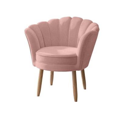 Imagem de Poltrona Pé Palito Flor Sala, Quarto Mesa Maquiagem Cor:rosa Rosa