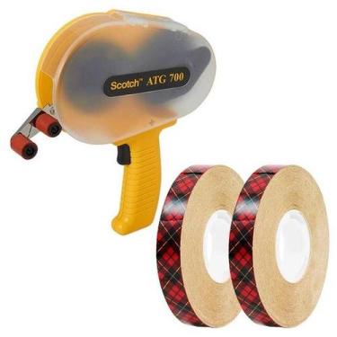 Imagem de Kit 2 Fita Adesiva 924 12.7 MM X 32.9M + Aparelho Dispensador Manual A