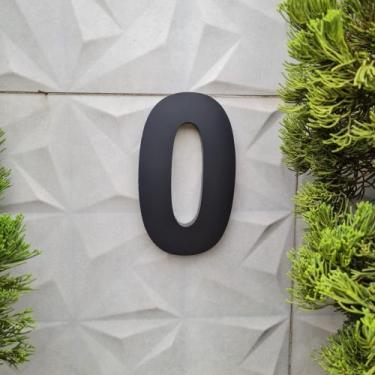 Imagem de Número 0 residencial em aço inox 30cm Casa Portão 3d- Estoque disponív