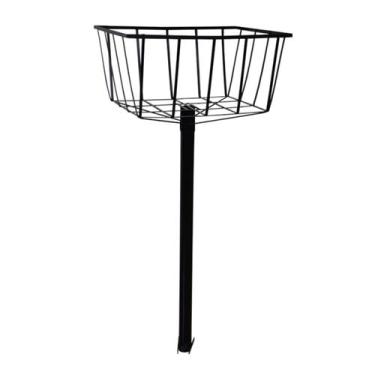 Imagem de Lixeira de Rua Calçada Parque Cesto Fundo Preta 129x60x45cm - Ouro Min