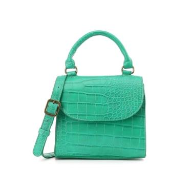 Imagem de CORAID Bolsa tiracolo com alça superior, mini bolsa feminina, pequena bolsa clutch, Verde
