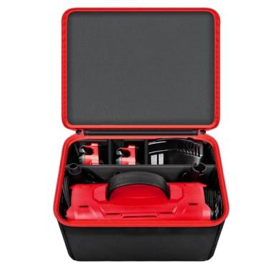 Imagem de Bolsa portátil para compressor de ar compatível com o inflador de pneus Craftsman V20 (CMCE520B). Inflador de pneu Suporte de armazenamento de viagem para Craftsman 20v baterias e carregador de bateria (apenas caixa)