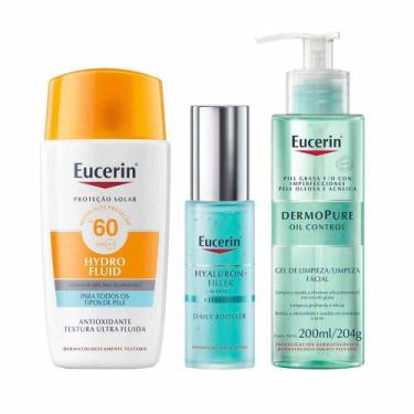 Imagem de Eucerin Kit - Protetor Solar + Gel Hidratante + Gel de Limpeza Facial,