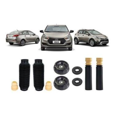 Imagem de Kit Coxim Batente Dianteiro Traseiro Hb20 2012 2013 2014 15 - QualyKit