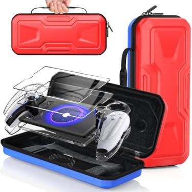 Imagem de FYOUNG 3 in 1 Accessories Bundle for Playstation Portal, Carrying Case & Hard PC Clear Cover Set with Screen Protector, Protective Shell Portable Travel Handbag for PS5 Portal Remote Player