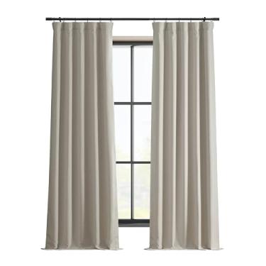 Imagem de HPD HALF PRICE DRAPES FLCH-FMBO20106-96 Cortina blackout de linho sintético assinatura (1 painel), 127 x 246 cm, bege caravana