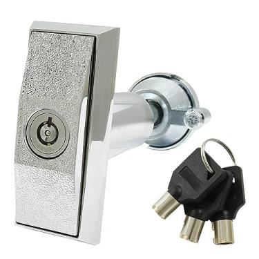 Imagem de Rierdge Trava de máquina de venda automática com alça em T com chaves para máquina de lanche de doces (chave diferente)