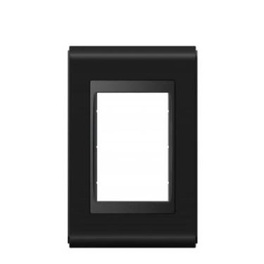 Imagem de Placa 4x2 3 Posições Preto C/ Preto Style Refinatto - Weg