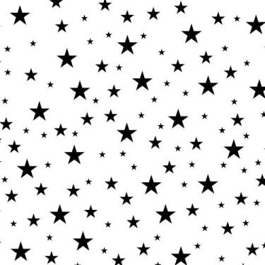 Imagem de Tnt estampado estrelas preta 1,40 m x 25 m - DEXA TNT