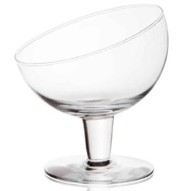 Imagem de Taça Sobremesa Diagonal de Vidro Tamanho Médio - Luvidarte