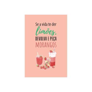 Imagem de Placa Decorativa MDF Frase Limões e Morangos 30x40cm - Quartinhos