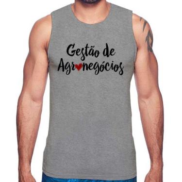 Imagem de Regata Gestão de agronegócios por amor - Foca na Moda, Cinza, G
