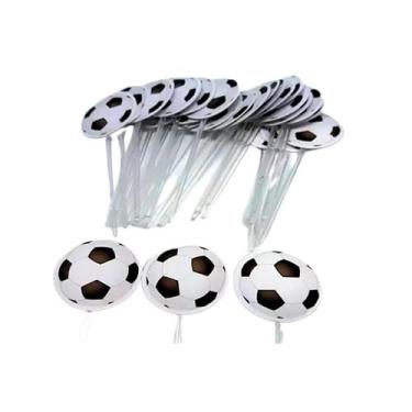 Imagem de 50 topper tag plaquinha para doces futebol bola - Catias Cakes