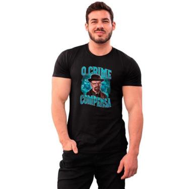 Imagem de Camiseta O Crime Compensa Breaking Bad Pablo Escobar Engraçada Meme Un