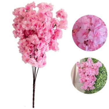 Imagem de Planta Artificial Flor Cerejeira Buquê Decoração - Flores Imp