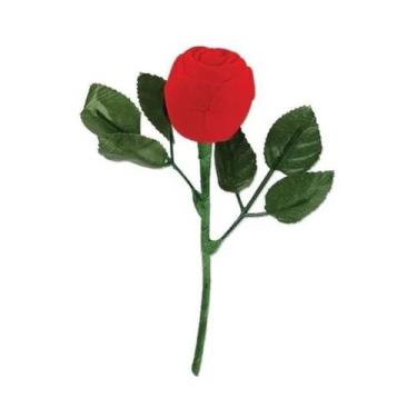 Imagem de Caixa Embalagem Anel Aliança Brinco Rosa Veludo Caixinha Estojo - Loja