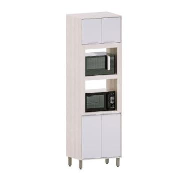 Imagem de Torre Art 70 Cm 4 Portas 2 Nichos Microondas Luciane Moveis