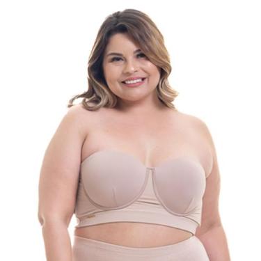 Imagem de Sutiã sem alça Plus Size - Reforçado - Vislumbre, Chocolate, 54