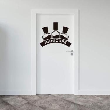 Imagem de Adesivo Porta Salão de Beleza Manicure Esmaltes Nail Design - Kanto St