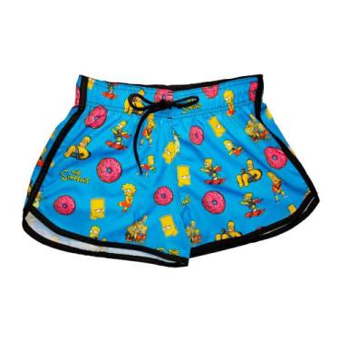 Imagem de Short Feminino The Simpsons Elastano Verão Praia - mevistop, P
