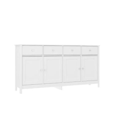 Imagem de Aparador Buffet Ditália 4 Portas 4 gavetas R-626 Branco Cozy