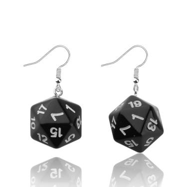 Imagem de ENSIANTH Dungeon Master Chaveiro de dados Dragon Lover Gift D20 Gift DND Inspiration Keychain D&D Players Gift, Small, Aço inoxidável