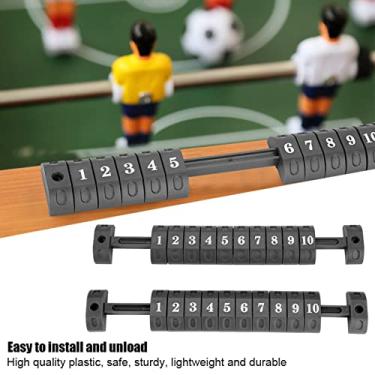 Imagem de Conjunto de Indicadores de Contagem de Pontuação para Futebol de Mesa, 10 Números, Conjunto para Dois Grupos, Vermelho, Azul, Preto, Plástico, 2 Peças (Preto)