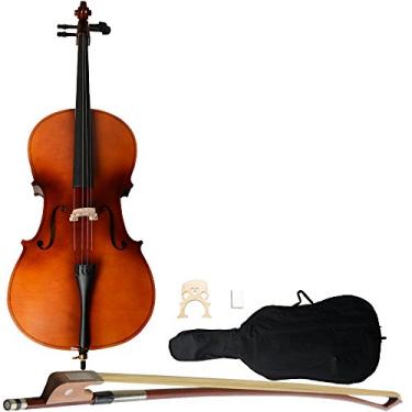 Imagem de Estojo para violoncelo acústico 4/4, cor de resina de madeira