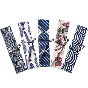 Imagem de Estojo de transporte de palha, bolsa de palha, bolsa de viagem para aço inoxidável, vidro, silicone, bambu, talheres e canudos de escova de limpeza, estojo de palha reutilizável e seguro (estilo C, pequeno)