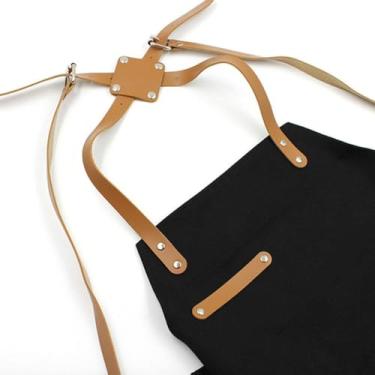 Imagem de Avental Preto Tecido Churrasqueiro Churrasco Pro BBQ