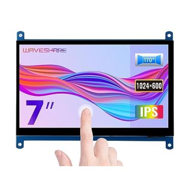 Imagem de Waveshare 7inch HDMI LCD (C) Capacitive Touch Screen Display Supports Various Systems for All Ver. Raspberry pi 3 Model B/3 B+ 2B/B+/B/A BeagleBone Black Banana Pi/Pro Video Photo Kit