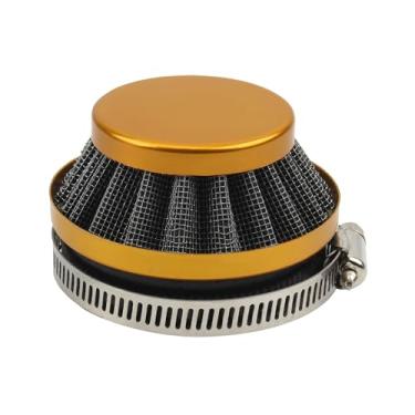 Imagem de PowerMotor Carburador de filtro de ar de 58 mm e 60 mm para motor de 2 tempos, 47 cc 49 cc carburador, mini motocicleta, kart quadriciclo, quadriciclo (amarelo)