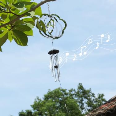 Imagem de Gochoi Sinos de Vento com Pegadas de Pata para Fora com Cata-Ventos, Decoração Pendurada para Jardim, Pátio, Quintal, Varanda, Sinos de Vento Memoriais com Pegadas de Patas de Cachorro E Gato, Present