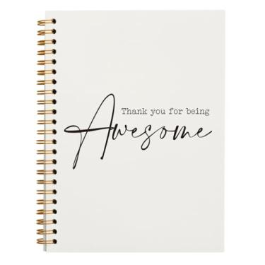 Imagem de PLKMN Cadernos inspiradores de agradecimento, presentes de agradecimento, presentes de incentivo para colegas de trabalho, funcionários, membros da equipe, mulheres amigas, caderno espiral 14 x 21 cm