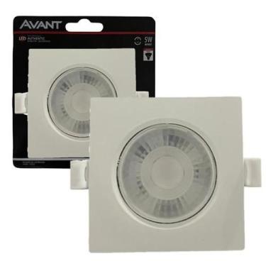 Imagem de 8 Spot Dicroica Led Quadrado 5w Cob Smd 6500k Branco Frio - Avant, Sup