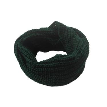 Imagem de Cachecol Femino - Gola de Tricô de Lã - Echarpe Duas Voltas - Inverno 