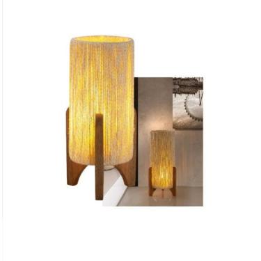 Imagem de Luminária de Chão Moderno para Sala Quarto Cúpula em Corda Sisal Milão