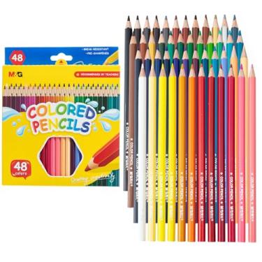 Imagem de M&G Conjunto de 48 lápis de cor, lápis de cor de núcleo macio para livros de colorir para adultos, crianças, artistas iniciantes, lápis de desenho artístico para desenhar, colorir esboços