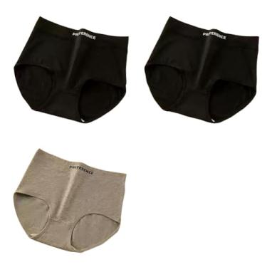 Imagem de RYZGOJV Calcinha de biquíni feminina 95% algodão, calcinha hipster elástica feminina, pacote com 3 cores E02