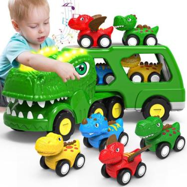 Imagem de Carrinho de Brinquedo HEGUD Dinossauro - Para Meninos de 1 a 5 Anos