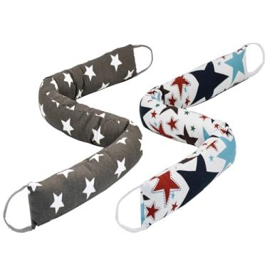 Imagem de SANFERGE Batente De Corrente De Ar De Porta Ponderado, Pacote Com 2 Unidades De 36 Polegadas, Bloqueador De Porta Inferior, Preenchimento De Espaço De Luz E Ruído De Ar Para Janela, Tela De Algodão