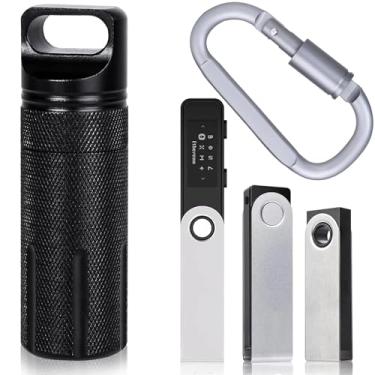 Imagem de Aenllosi Capa de liga de alumínio para carteira Ledger Nano X BTC Bitcoin Crypto Hardware, Preto