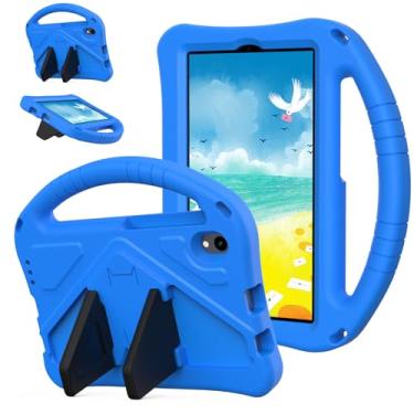 Imagem de Kwamaz Capa para tablet Onn 17.8 cm Gen 4 (2024) modelo 100135924, capa infantil EVA à prova de choque com alça para tablet Walmart Surf Onn 7 polegadas, azul