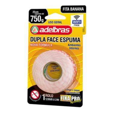 Imagem de Fita Dupla Face 12x2mts Profissional - Adelbras