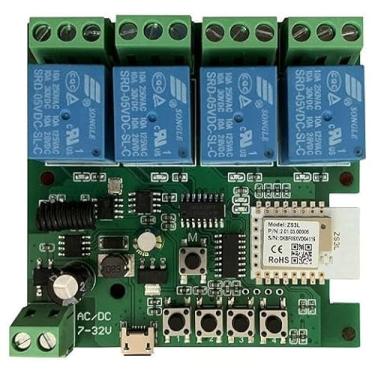 Imagem de Zigbee 4CH DC7-32V USB 5V Módulo de interruptor inteligente, controle remoto de aplicativo sem fio com módulo de polegada/autobloqueio/interloque, funciona com Tuya Zigbee Gateway, Alexa, Google Home
