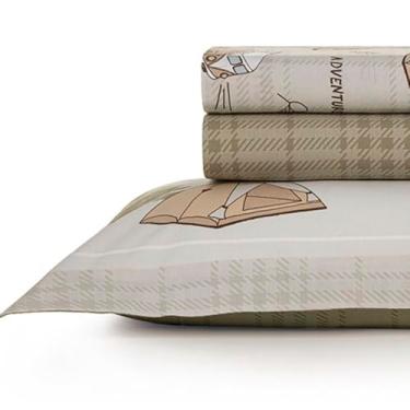 Imagem de Jogo de Cama Solteiro Infantil Karsten Percal 200 Fios 100% Algodão Dobra Feita Estampado Kids 3 Pçs (Aventura)