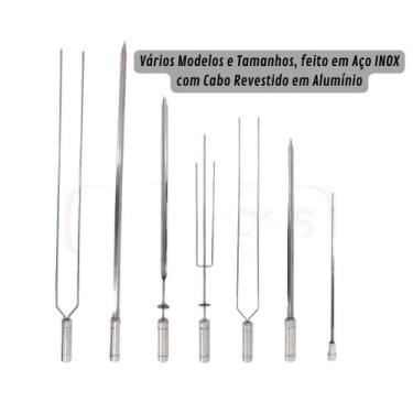 Imagem de Espeto Mini Inox Lâmina 30cm P Churrasco Coração Laurindo - INOX LAURI